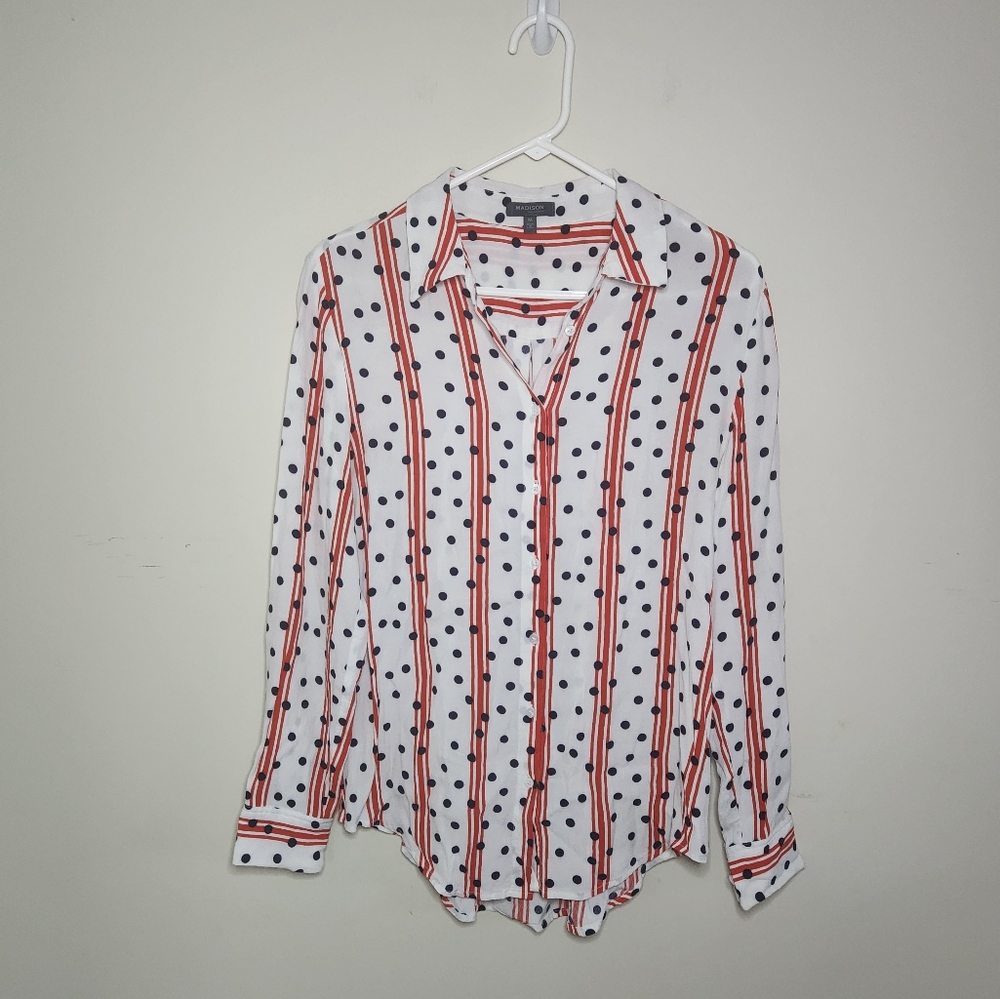 Women's Madison Button Down Shirt Sz Medium